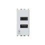 Presa USB Tipo A e C 3A adatta a Vimar Plana Bianco 4BOX 4B.V14.USB.30