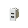 Laterale Presa USB Tipo A e C 3A adatta a Vimar Plana Bianco 4BOX 4B.V14.USB.30