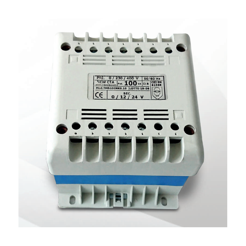 Trasformatore Monofase su guida DIN 100Vac New CTA TMS1DINK0.10