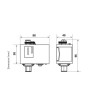 Dimensioni Pressostato di regolazione a riarmo automatico 8 bar Fantini B12CN