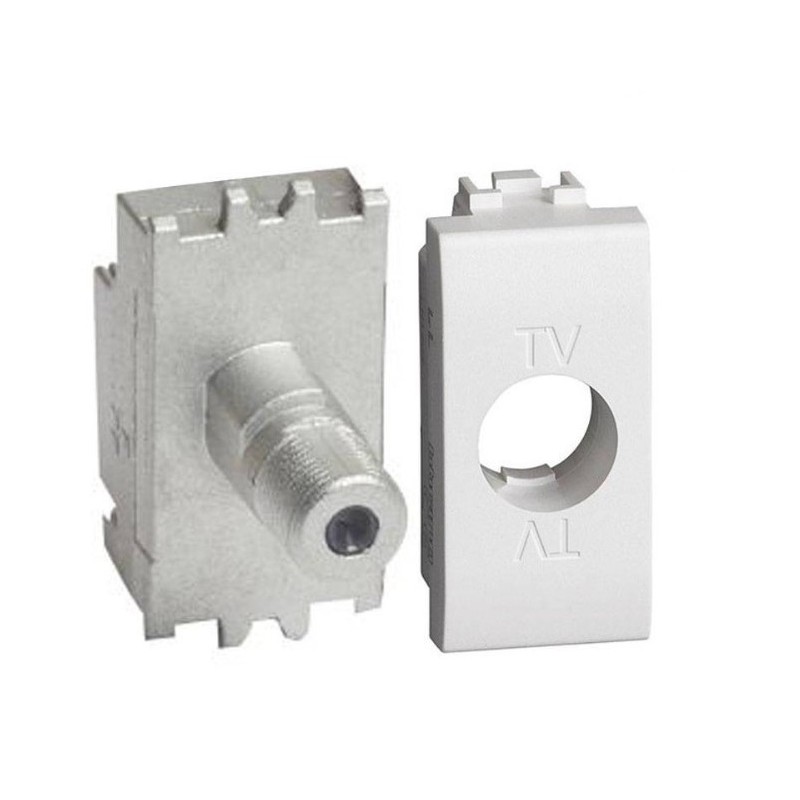 Presa coassiale TV tipo F 1 modulo BTicino Light N4202FN