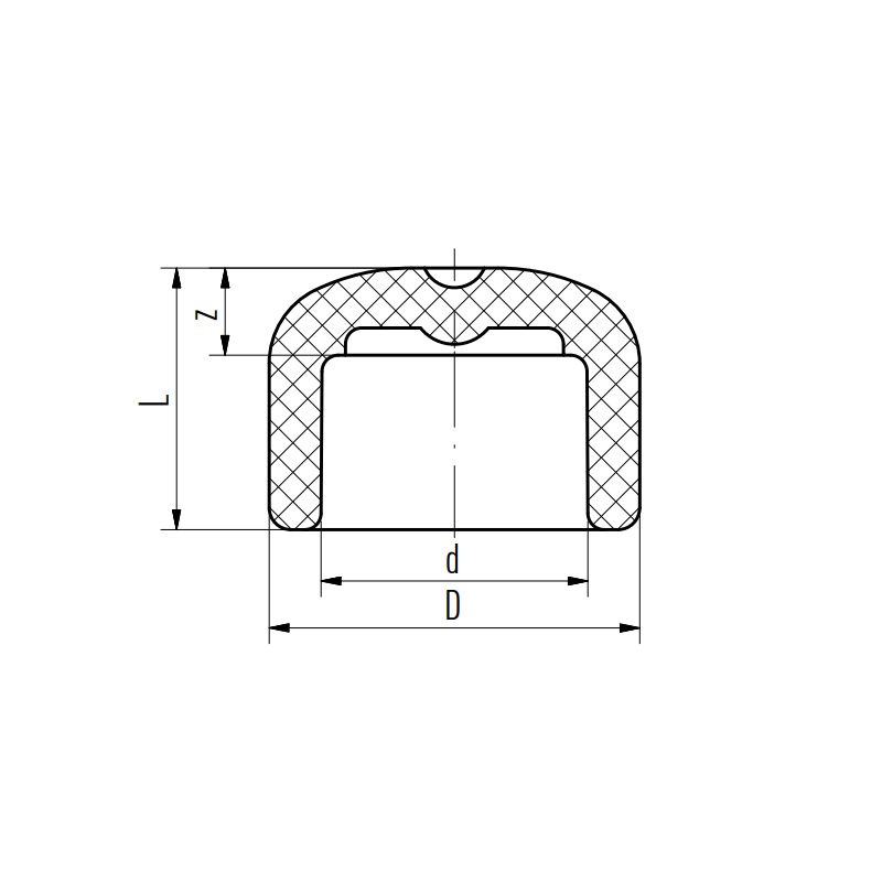 Riferimento dimensioni Tappo verde con diametro 40mm per sistemi Aquatherm 1020040005