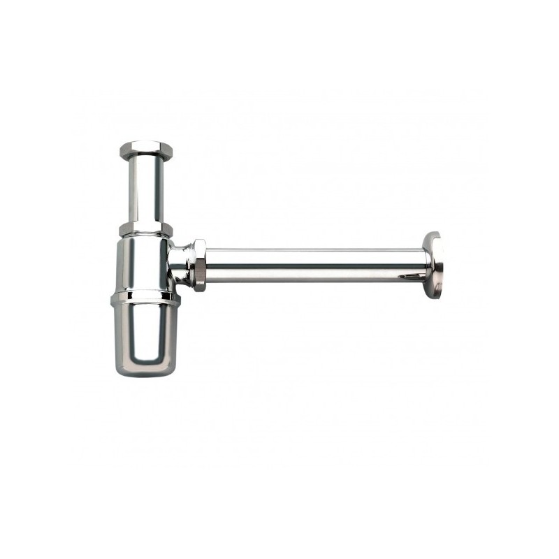Sifone senza piletta ispezionabile con rosone INOX Luxor 93324203
