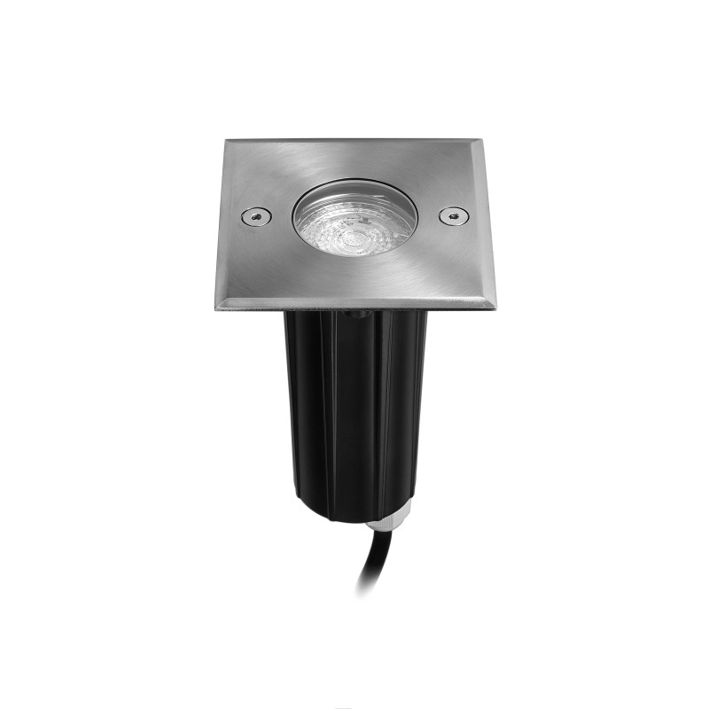 Faretto quadrato LED calpestabile per incasso a pavimento GU10 8W NOBILE 60092