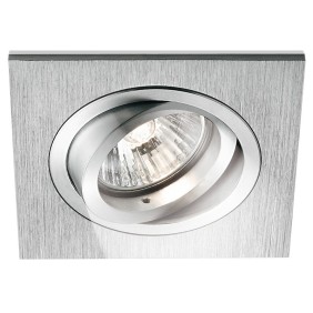 Faretto quadrato ad incasso orientabile in Alluminio Satinato 8W NOBILE 9088