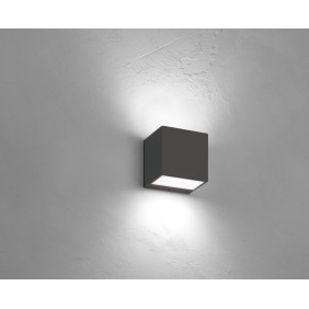 Applique bidirezionale a parete Antracite LED 4000K 2x9W NOBILE BA10/2A/4K/A
