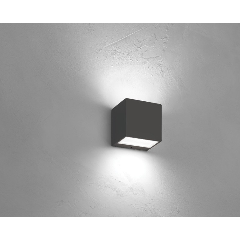Applique bidirezionale a parete Antracite LED 4000K 2x9W NOBILE BA10/2A/4K/A