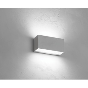 Applique BRIK bidirezionale a parete Grigia LED 4000K 2x15W NOBILE BA20/2A/4K/G