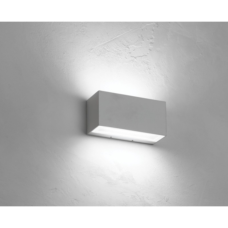 Applique BRIK bidirezionale a parete Grigia LED 4000K 2x15W NOBILE BA20/2A/4K/G