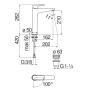 Riferimento dimensioni Miscelatore lavabo senza scarico eco Nobili Carlo NBE84128/2CR