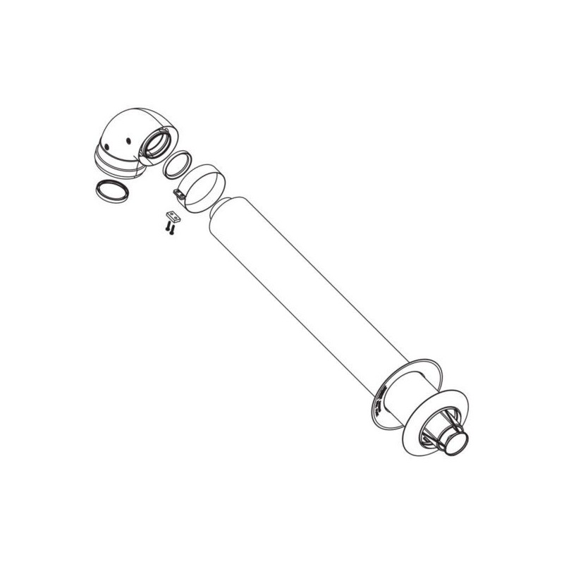 Kit scarico fumi coassiale con diametro 60/100mm Rinnai FOT-HX060-A07