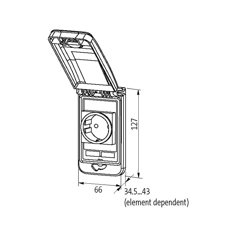 Dimensioni Telaio singolo trasparente Modlink MSDD Murr Elektronik 4000685120000001