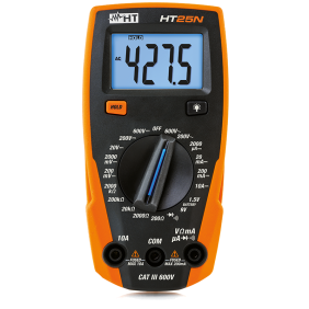 Multimetro digitale compatto Tensione AC/DC 600V Corrente DC 10A HT25N HT HR00025N