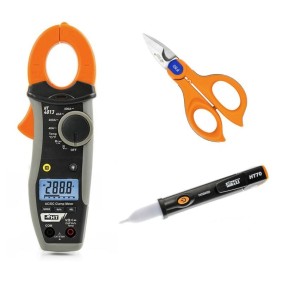 Kit Pinza amperometrica AC/DC 400A sonda K + Forbici F50 + Cercafase HT70 HT HA004013