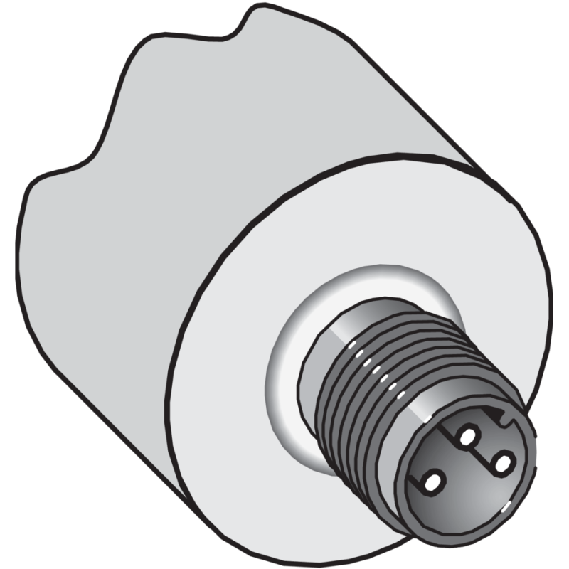 Connettore maschio M8 3 pin