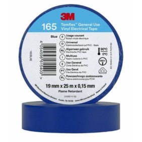 Nastro Isolante in vinile Blu 19mm x 25m TEMFLEX 165 3M 7100184811