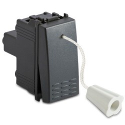 Pulsante a tirante 1P NA 16A 250V completo di corda 2,25 cm grigio -Sistema Modo