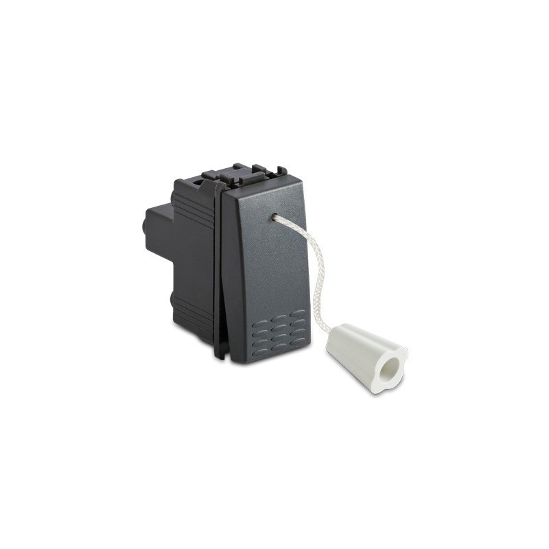 Pulsante a tirante 1P NA 16A 250V completo di corda 2,25 cm grigio -Sistema Modo