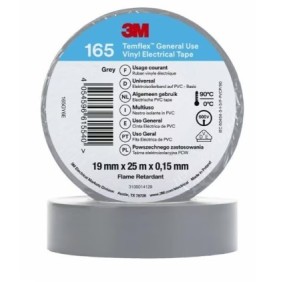 Nastro Isolante in vinile Grigio 19mm x 25m TEMFLEX 165 3M 7100184814