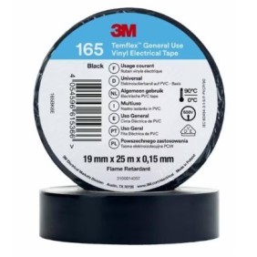 Nastro Isolante in vinile Nero 19mm x 25m TEMFLEX 165 3M 7100184810