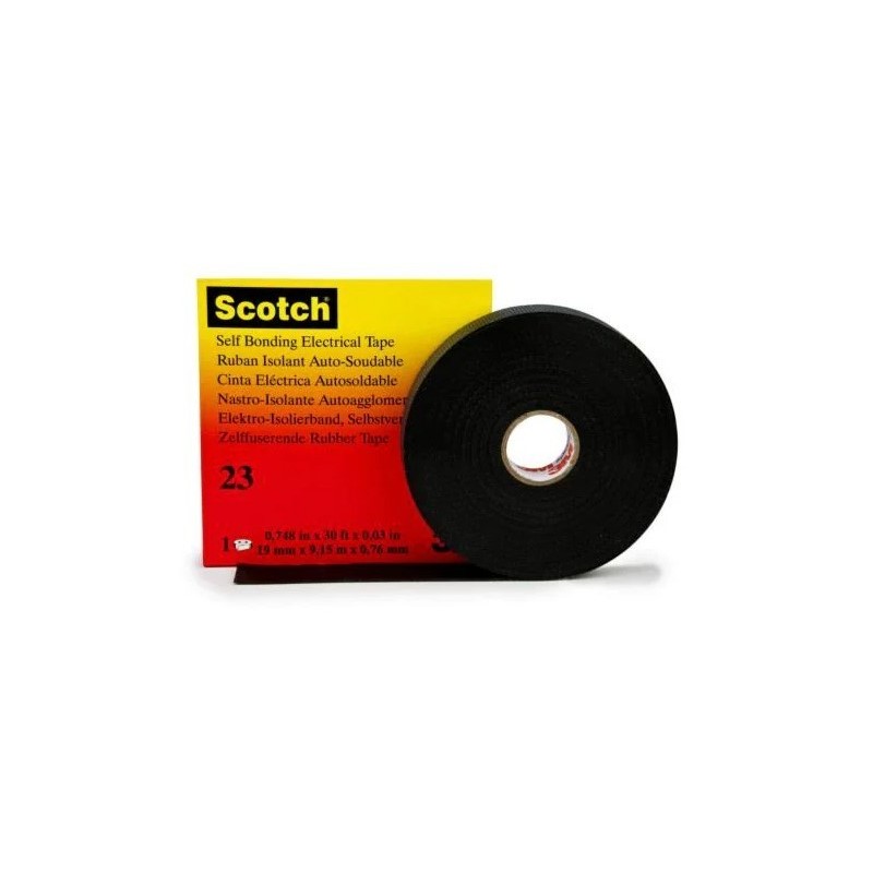 Nastro Isolante autoagglomerante Nero 19mm x 9.1m SCOTCH 23 3M 7000007286