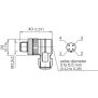 Dimensioni Spina connettore e cavi per sensori fotoelettrici M12 4 poli Sick 6022084