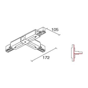 Congiunzione a T Bianca 380V 16A per Binari SITRACK SIDE 990291