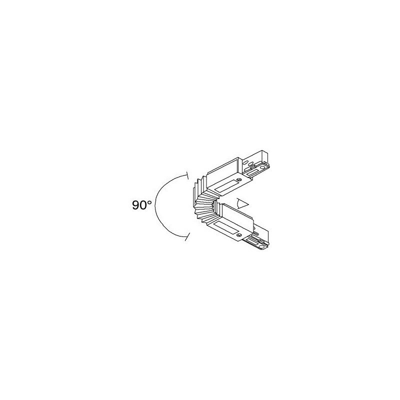 Curva Flessibile Nera 380V 16A per Binari SITRACK SIDE 990332