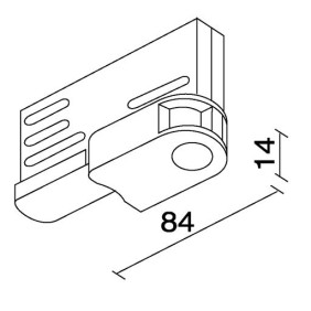Adattatore elettrico Nero 250V 6A per Binari SITRACK SIDE 990922