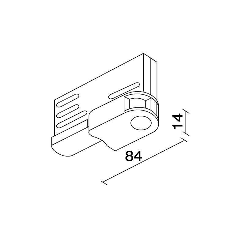 Adattatore elettrico Nero 250V 6A per Binari SITRACK SIDE 990922