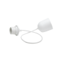 Portalampada filettato E27 con fermatazza e cavo da 60cm Bianco Lampo N700/BI