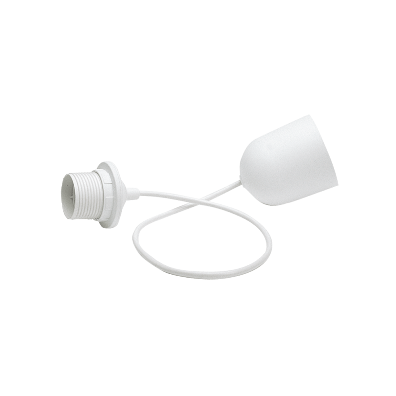 Portalampada filettato E27 con fermatazza e cavo da 60cm TrasparenteLampo N700/TR