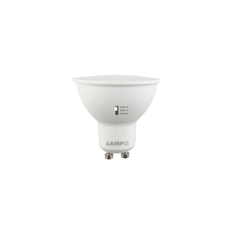 Lampada LED SMD 8W Tricolor 3000-4000-6000K 175-265V GU10 LAMPO DIKLED8W230VMC