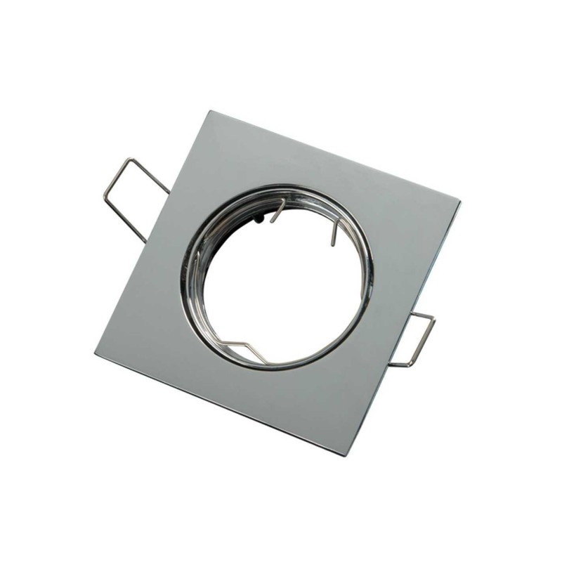 Faretto ad incasso orientabile quadrato Cromo LED 50W 230V IP20 per lampade GU10 LAMPO DIKORSQ230/CR/SL