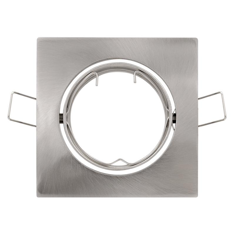 Faretto ad incasso orientabile quadrato Inox LED 50W 230V IP20 per lampade GU10 LAMPO DIKORSQ230/IN/SL