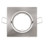 Faretto ad incasso orientabile quadrato Inox LED 50W 230V IP20 per lampade GU10 LAMPO DIKORSQ230/IN/SL