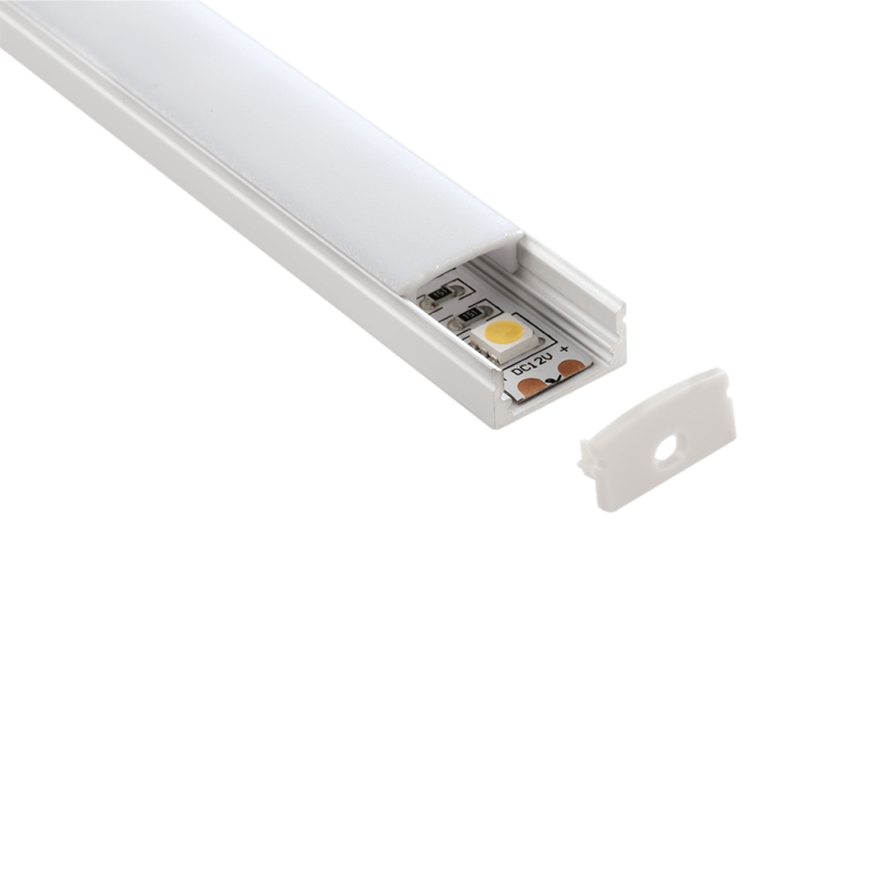 Kit profilo in alluminio superficie di 2 metri per strisce led Lampo PRKITSUP