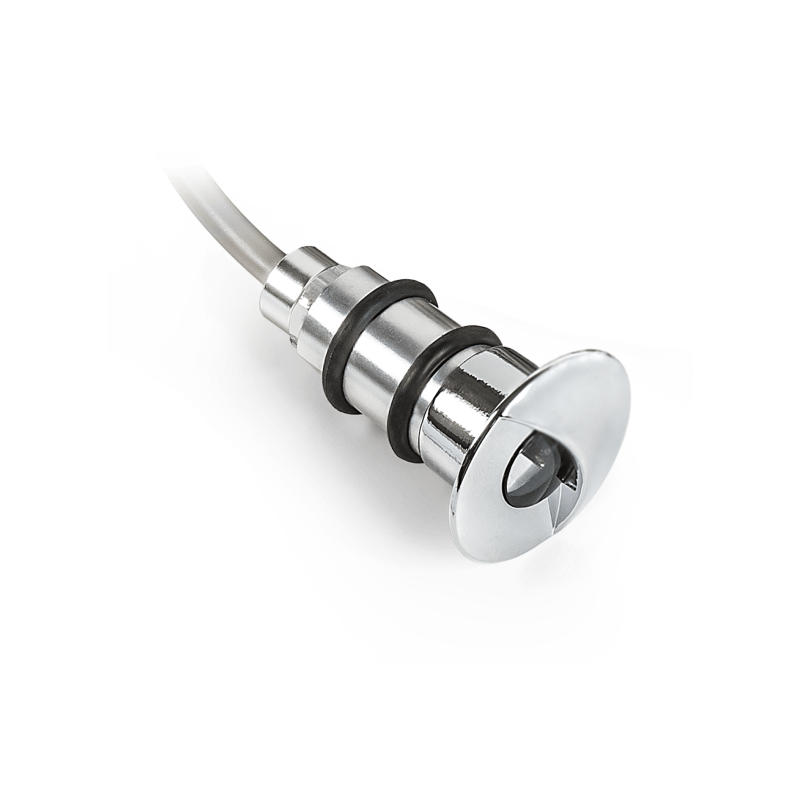 Faretto ad incasso Argento con palpebra LED 6400K 1W 350mA IP66 LAMPO EYELED/SI/BF