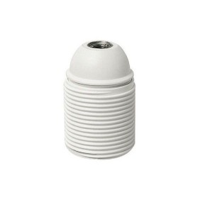 Portalampada termoplastico filettato con attacco E27 Bianco Lampo S900F/BI
