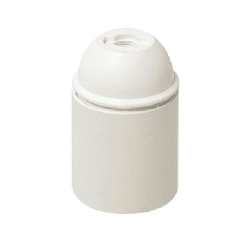 Portalampada in bachelite filettato con attacco E27 Bianco Lampo S900LBK/BI