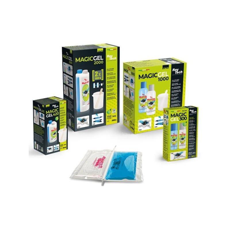 Gel bicomponente in 2 bottiglie da 500ml per cavi Raytech MAGIC-GEL