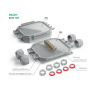 Cassetta di giunzione in gel a 4 ingressi IP68 Raytech READYBOX120