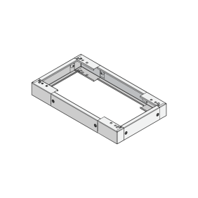 Zoccolo componibile per armadi in INOX 600x400mm Zanardo DRC601A