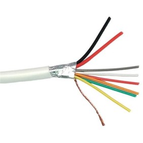 Cavo bianco schermato in rame e PVC per sistemi di allarme 2x00.50+4x0.22 500Mt MICRO TEK AU25042500