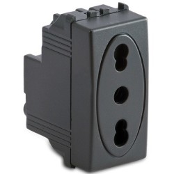 Presa P11/P17 2P+T 10/16A bipasso, grigio Sistema Modo