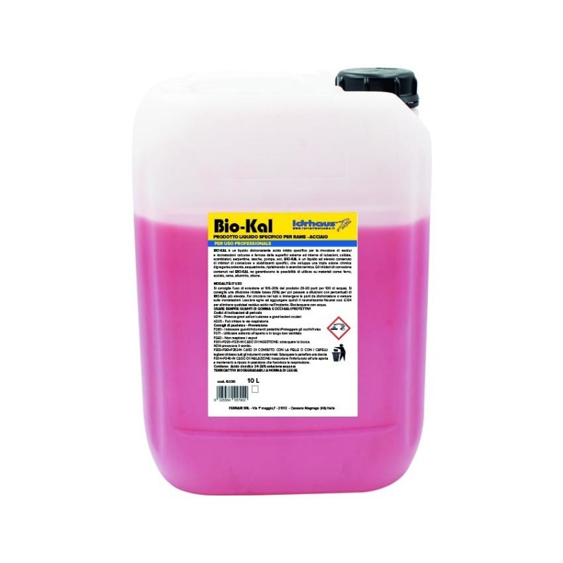 Acido disincrostante BIO-KAL per serpentine e scambiatori 10L FERRARI 6.130
