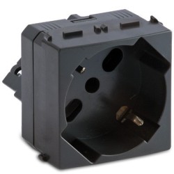 Presa Master P17/P30 universale 2P+T 10/16A 250V Grigio Sistema Modo