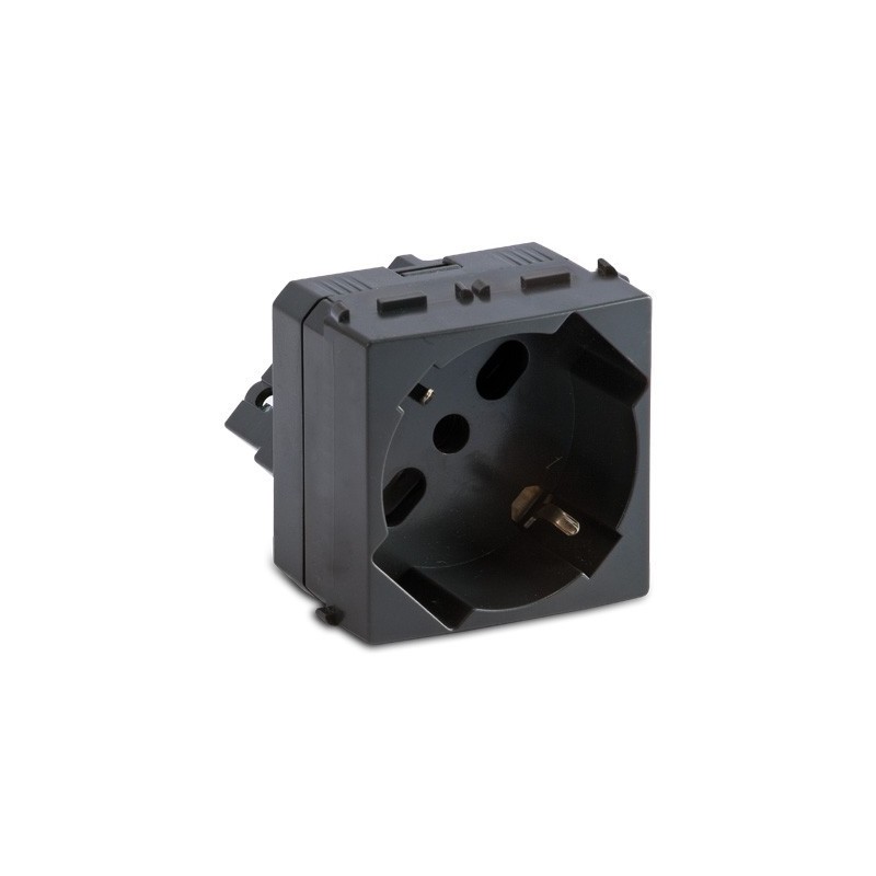 Presa Master P17/P30 universale 2P+T 10/16A 250V Grigio Sistema Modo
