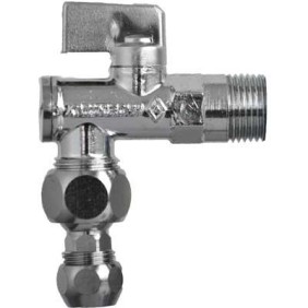 Rubinetto a sfera con filtro snodo 1/2x10 e rosetta per sottolavabo 775 023030410