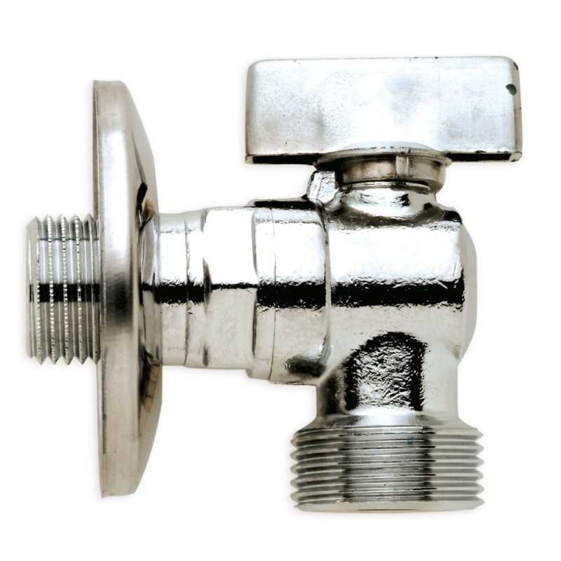 Rubinetto a sfera per lavatrice LUXOR 1/2x3/4 con rosetta 0231505